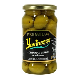 Aceitunas Verdes Yovinessa Premium Frasco 330 gr