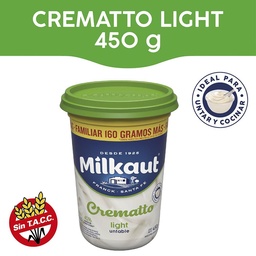 Queso Crema Light Crematto Light Milkaut Pot 450 grm