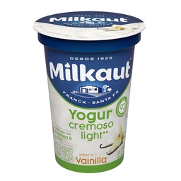 Yogur Cremoso Descremado Light Sabor Vainilla Milkaut Pot 190 grm