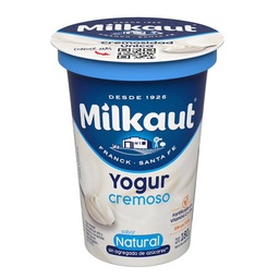 Yogur Cremoso Entero Sabor Natural Milkaut 180g