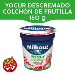 Yogur Milkaut Entero Frutilla con Trozos Pote x 150g