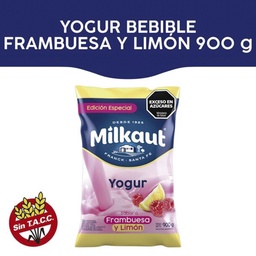 Yogur Bebible Sabor Frambuesa y Limon Milkaut 900g