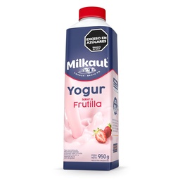 Yogur Bebible Entero Sabor Frutilla Milkaut 950g