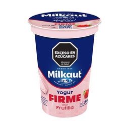 Yogur Entero Firme Sabor Frutilla Milkaut 180g