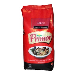 Arroz Primor Largo Fino Blanco 00000 Bol 1 kg.