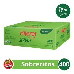 Edulcorante Hileret Stevia Caja Sobres x 400