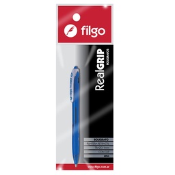 Boligrafo Filgo Real Grip Azul 1 Unidad