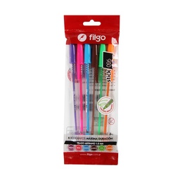 Boligrafo Filgo Stick Varios Colores 6 Unidades