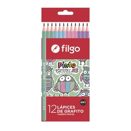 Lapices de Grafito Mooving Pinto Pastel Mb 12 Unidades