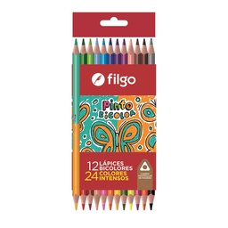 Lapices de Color Filgo Pinto Bicolor 12 Unidades