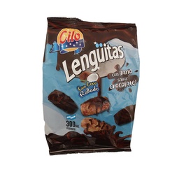 Galletitas Dulces Lenguitas con Baño Chocolate y Coco Rallado Cilo 300g