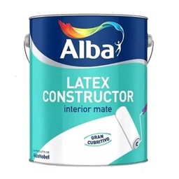 Pintura Látex Alba Látex Constructor Interior Blanco Mate 4 l