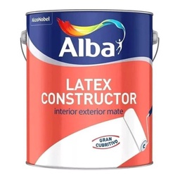 Pintura Látex Alba Latex Constructor Interior Exterior Blanco Mate 4 l