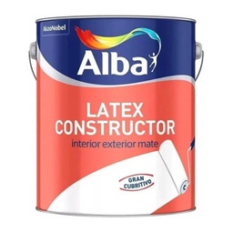 Pintura Látex Alba Látex Constructor Interior Exterior Blanco Mate 20 l