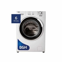 Lavarropas Automático Bgh Carga Frontal 6 kg Bwfi06w24ac Blanco