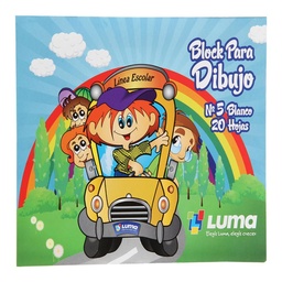 Block de Papel para Dibujo Luma N5 Blanco 81-50 20 Hojas