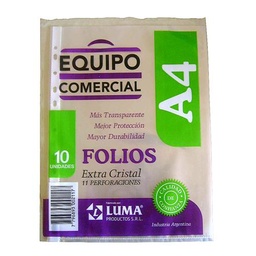 Folio A4 Luma Equipo Comercial 10 Unidades