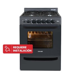 Cocina Multigas Eskabe 4 Hornallas Negro Q10 Bkg 57 cm