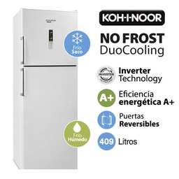 Heladera con Freezer Dual (No Frost / Ciclica) Koh-i-noor 388 l Khd42di/9 Blanco