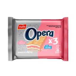 Obleas Sabor Frutilla Opera Paq 68 grm