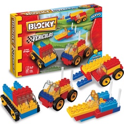 Bloques de Encastre Blocky Vehiculos 70 Piezas