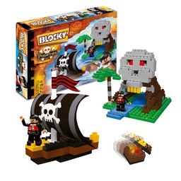 Bloques de Encastre Blocky Isla Pirata 140 Piezas