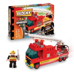 Bloques de Encastre Blocky Bomberos 70 Piezas