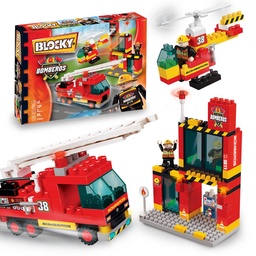 Bloques de Encastre Blocky Bombero 150 Piezas