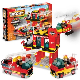 Bloques de Encastre Blocky Bombero 290 Piezas