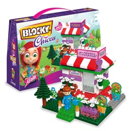 Bloques de Encastre Blocky Chicas Floreria 100 Piezas