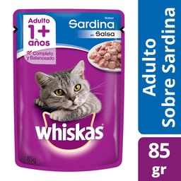 Alimento en Sobres  Whiskas 85 gr Sardina