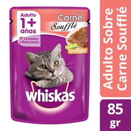 Alimento en Sobres Adultos Whiskas 85 gr Carne Soufflé