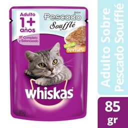 Alimento en Sobres Adultos Whiskas 85 gr Pescado Soufflé