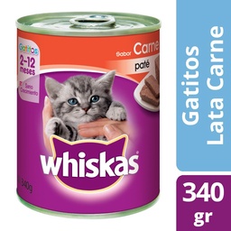 Alimento para Gato Whiskas Gatitos Carne Lat 340 grm