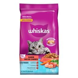 Alimento para Gatos Castrados Sabor Mix de Carnes Whiskas 1kg