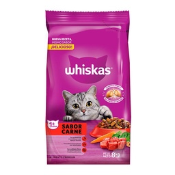 Alimento para Gatos Sabor Carne Whiskas 8 Kgm