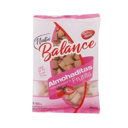 Cereales Almohaditas Rellenos de Frutilla Nutri Balance 180 grm