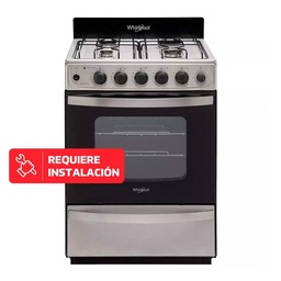 Cocina Multigas Whirlpool 4 Hornallas Plata Wfx57dw 56 cm