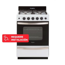 Cocina Multigas Whirlpool 4 Hornallas Blanco Wfb57di 56 cm