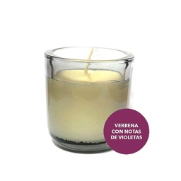 Vela de Soja Vidrio Verbena Violetas