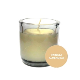 Vela de Soja Vidrio Vainilla y Almendras