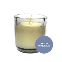 Vela de Soja Vidrio Nardo y Orquidea