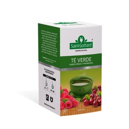 Té Verde, Cereza y Frambuesa Saint Gottard     Caja 20 Saquitos