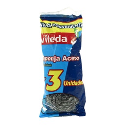 Esponja Acero Vileda Inoxidable Paq 3 uni