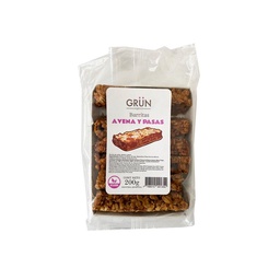 Barrita Organica de Avena y Pasas de Uva Grun 200 grm