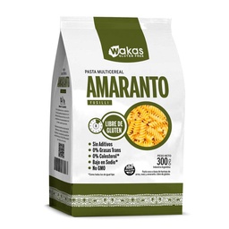 Fideos para Celiacos Amaranto Fusilli Wakas 300g