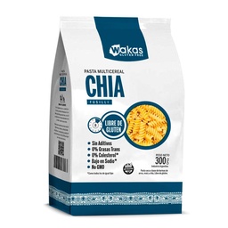 Fideos para Celiacos Chia Fusili Wakas 300g