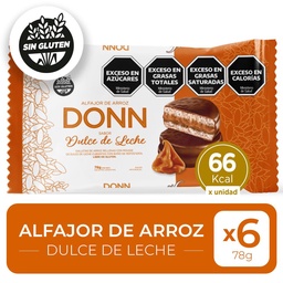 Alfajor de Arroz Dulce de Leche Donn 78g