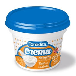 Crema de Leche Tonadita Baja en Lactosa 200cc