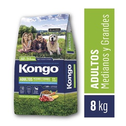 Alimento Adultos Kongo 8 kg Carne, Cereales y Vegetales